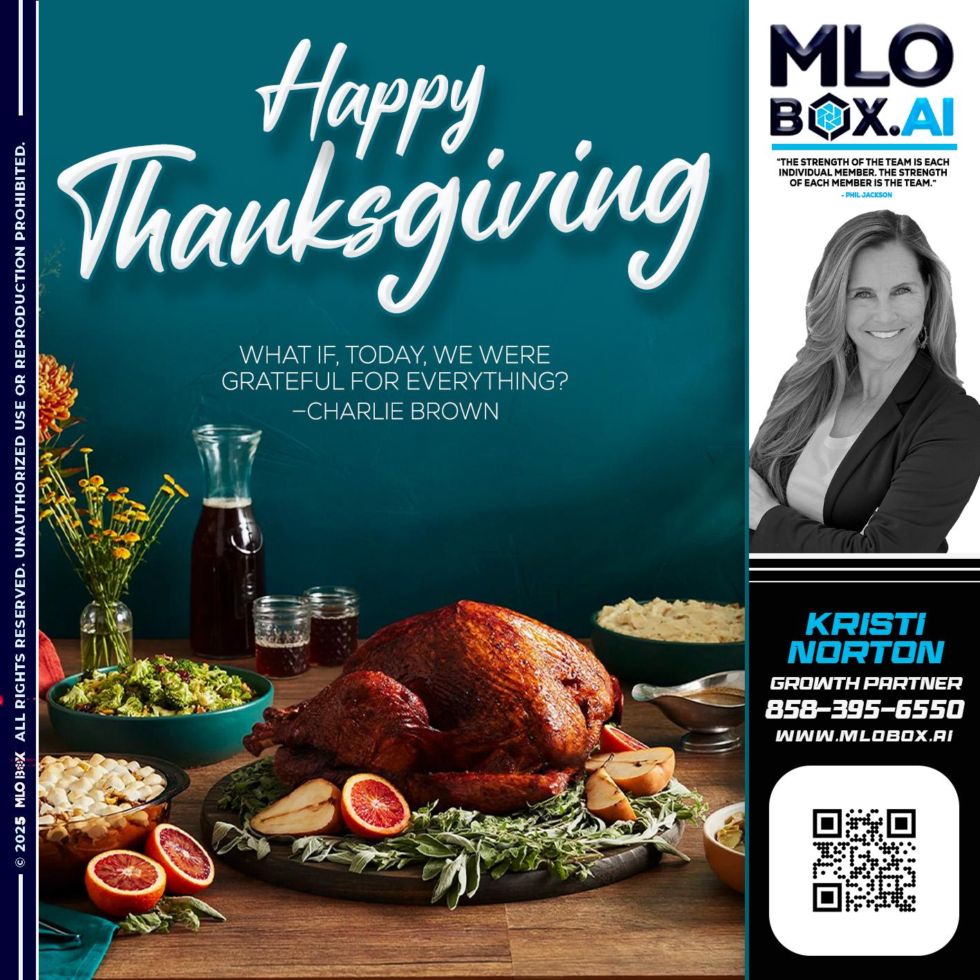 HAPPY THANKSGIVING - Kristi Norton -The Home Loan Mom