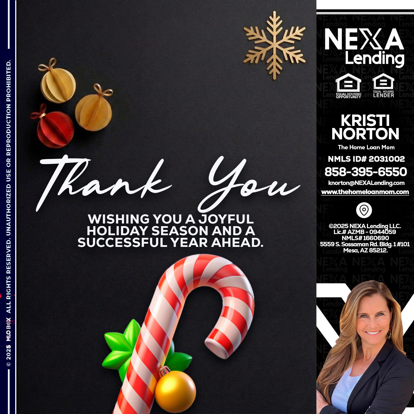 THANK YOU - Kristi Norton -The Home Loan Mom