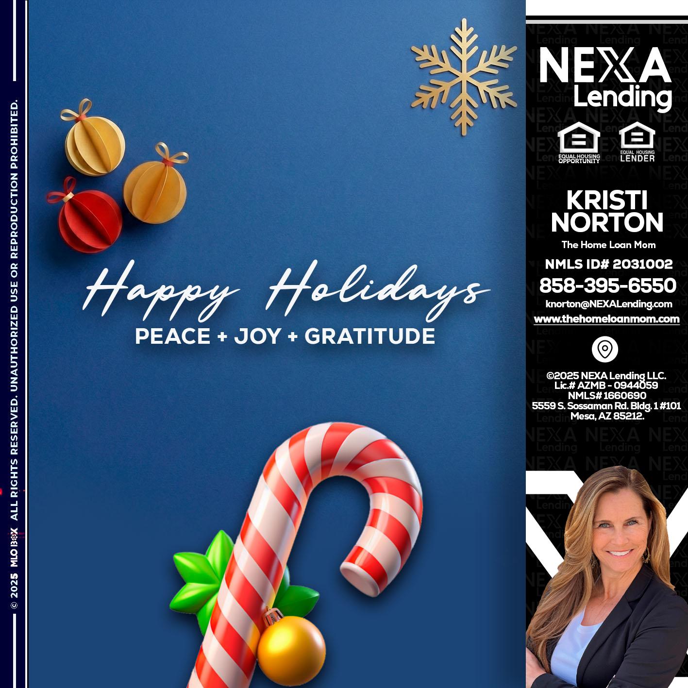 HAPPY HOLIDAYS - Kristi Norton -The Home Loan Mom