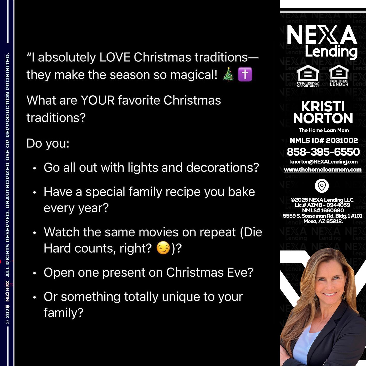 I love christmas - Kristi Norton -The Home Loan Mom
