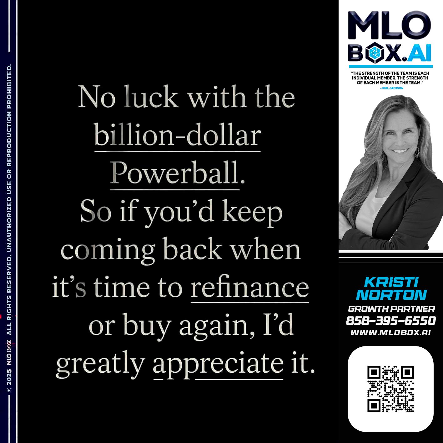 NO LUCK - Kristi Norton -The Home Loan Mom