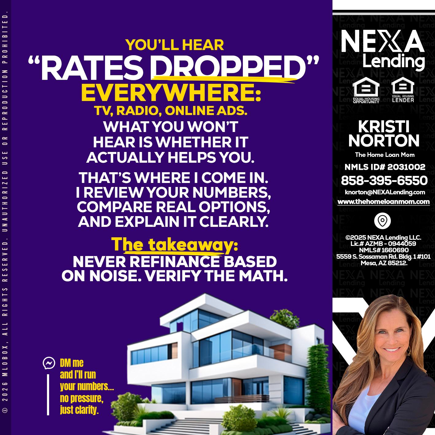 RATES DOPPED - Kristi Norton -The Home Loan Mom