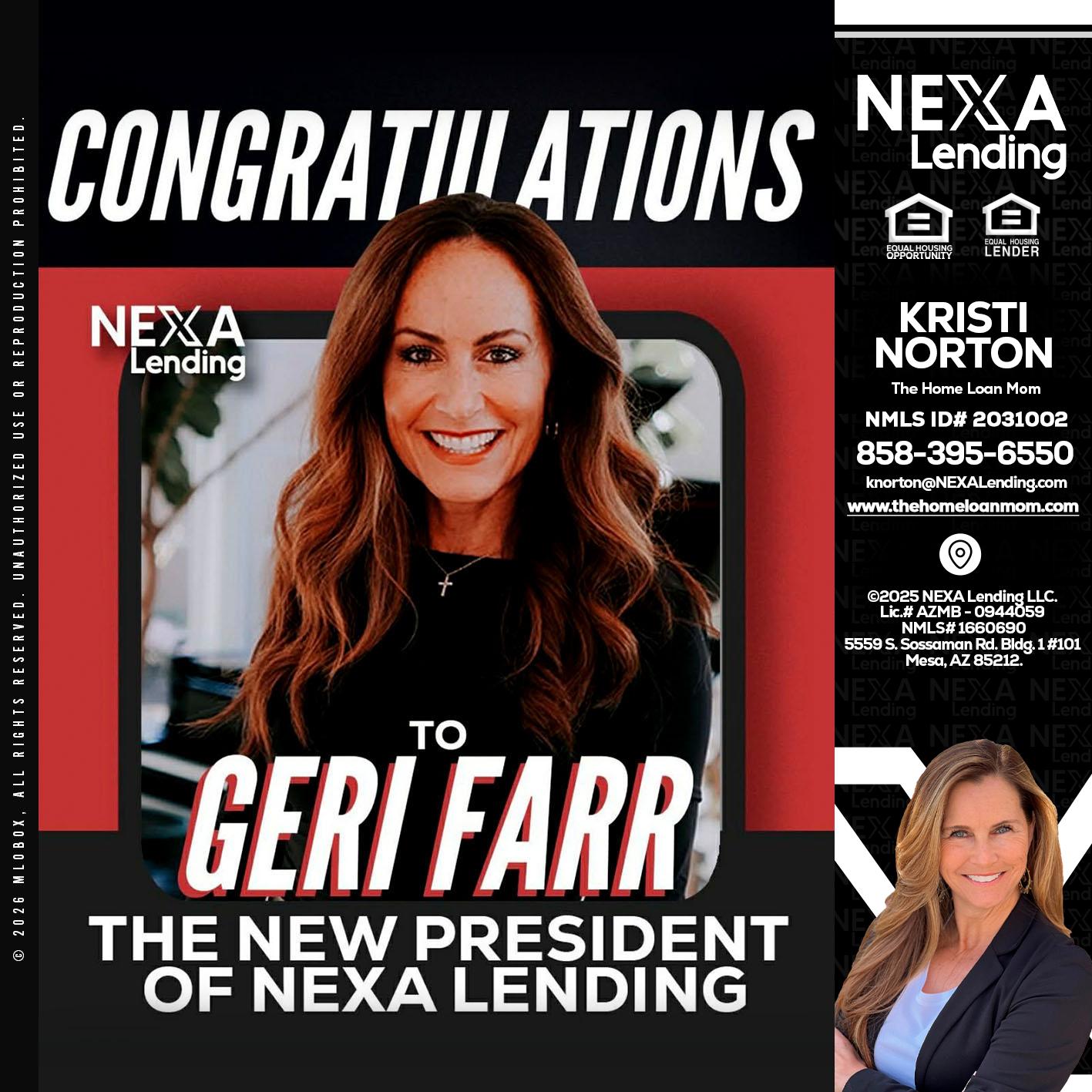 CONGRATULATIONS - Kristi Norton -The Home Loan Mom