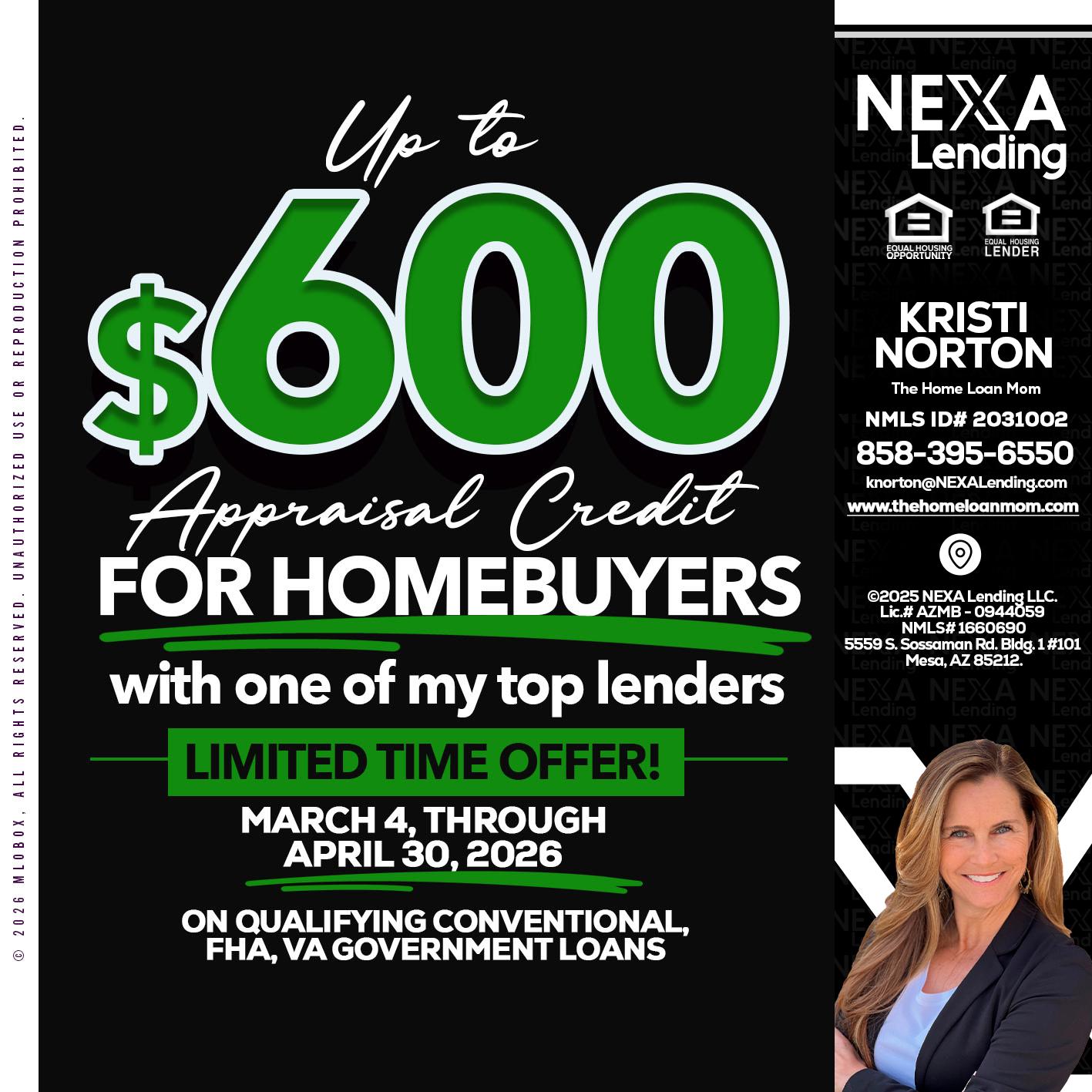 up to $600 - Kristi Norton -The Home Loan Mom