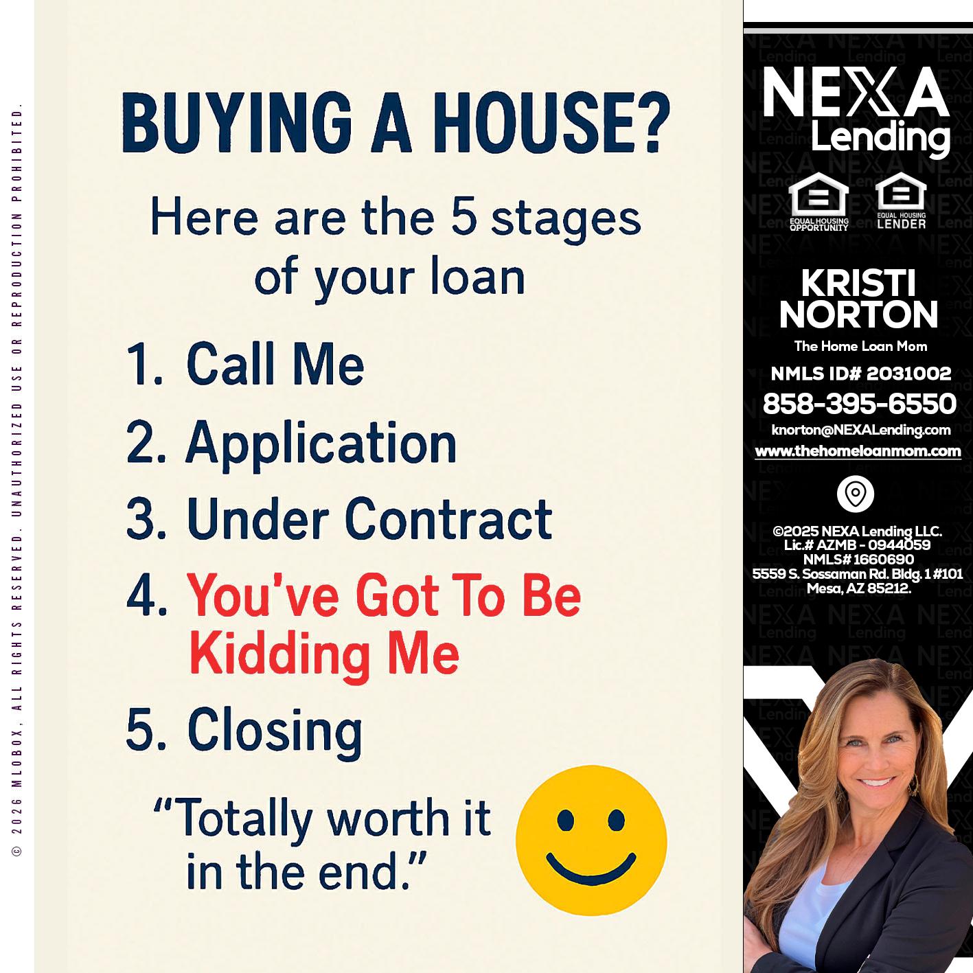 BUYING A HOUSE - Kristi Norton -The Home Loan Mom