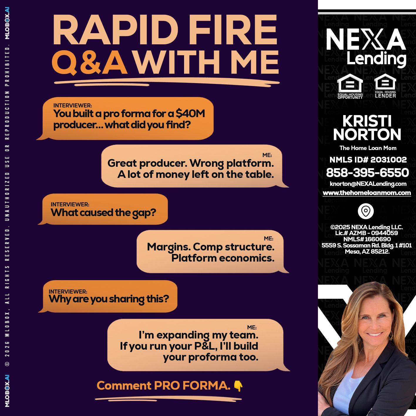 RAPID FIRE - Kristi Norton -The Home Loan Mom