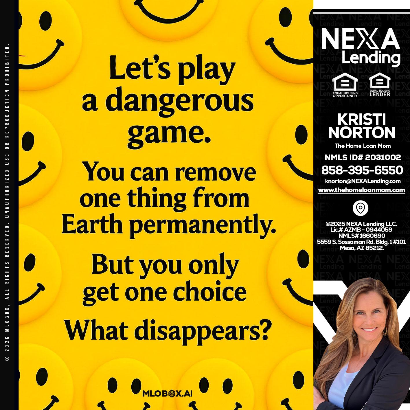 LETS PLAY - Kristi Norton -The Home Loan Mom