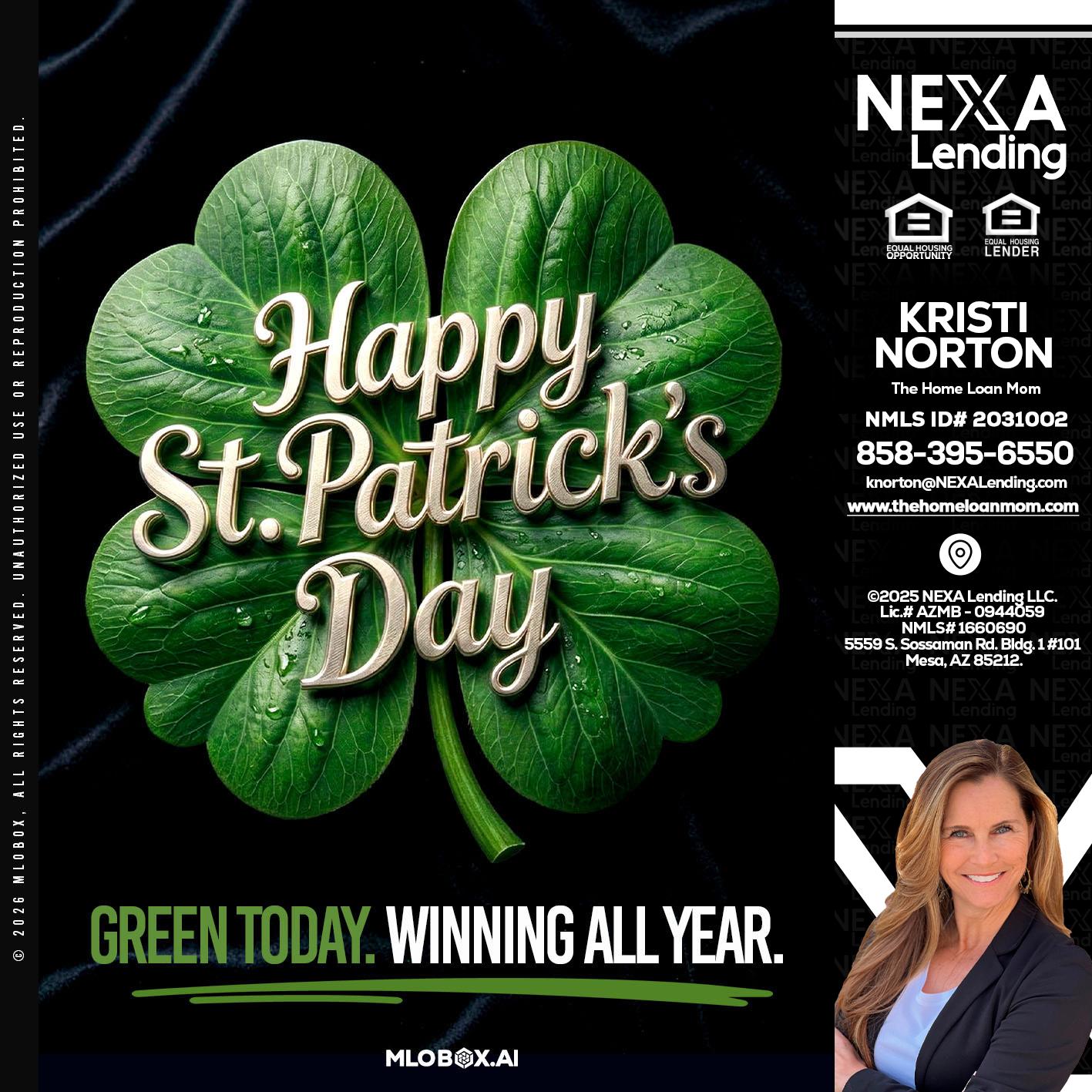 happy st. Patricks day - Kristi Norton -The Home Loan Mom