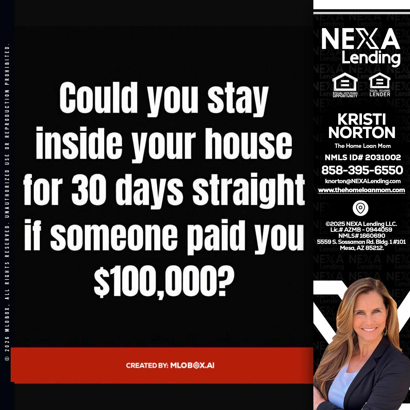 COULD YOU STAY - Kristi Norton -The Home Loan Mom