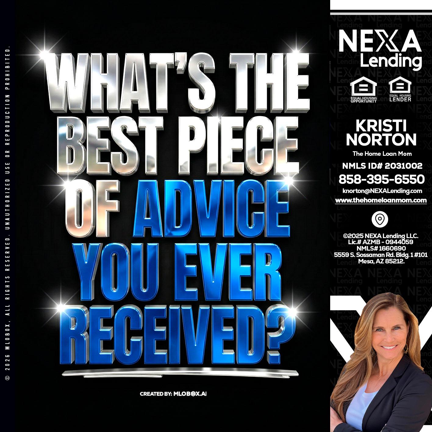 WHATS THE BEST - Kristi Norton -The Home Loan Mom