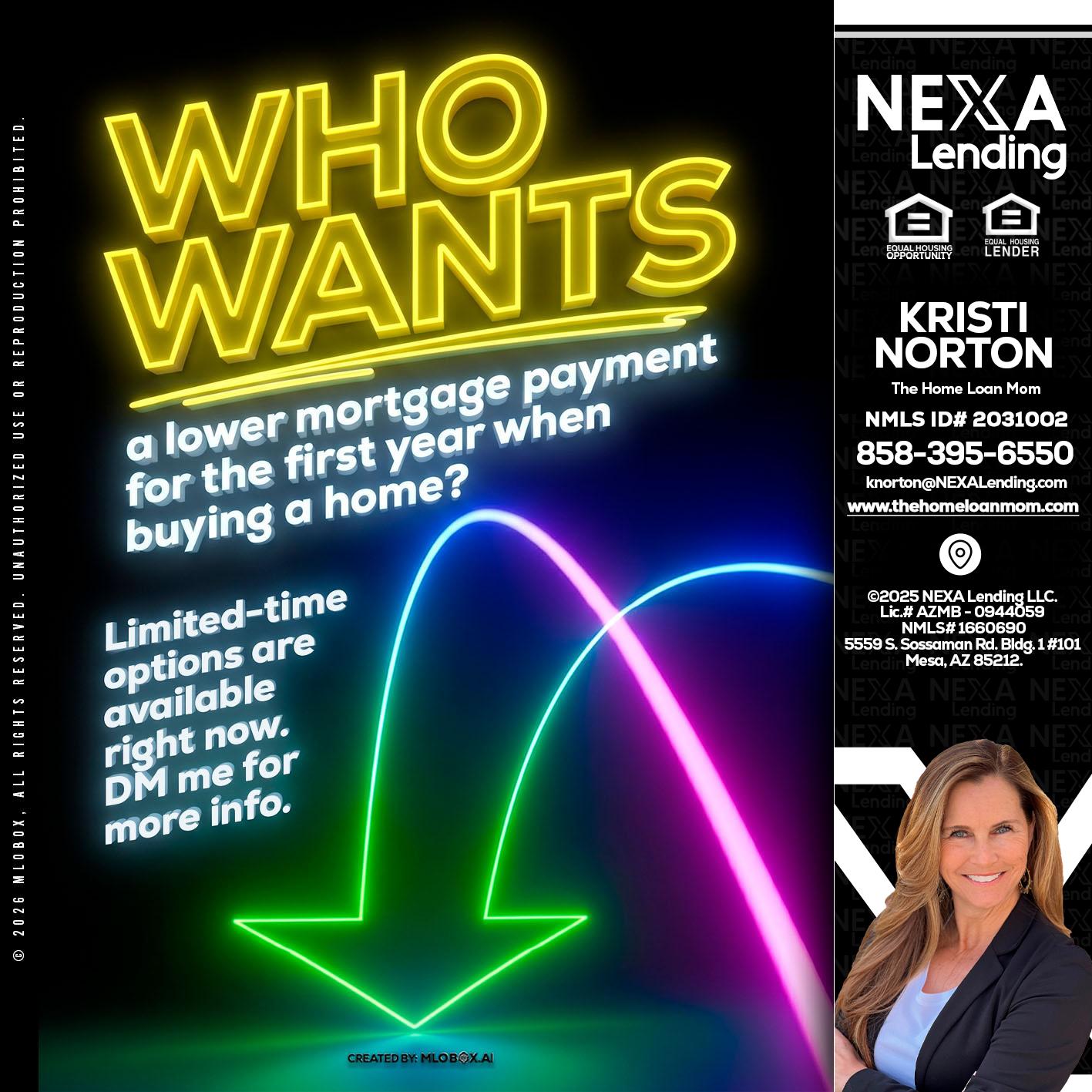 WHO WANTS - Kristi Norton -The Home Loan Mom