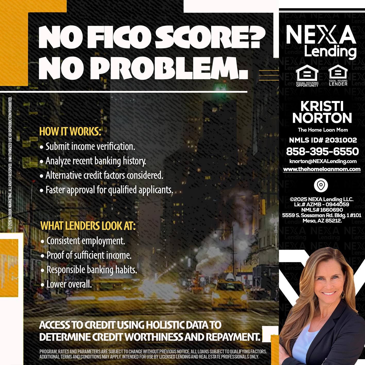NO FICO SCORE? - Kristi Norton -The Home Loan Mom