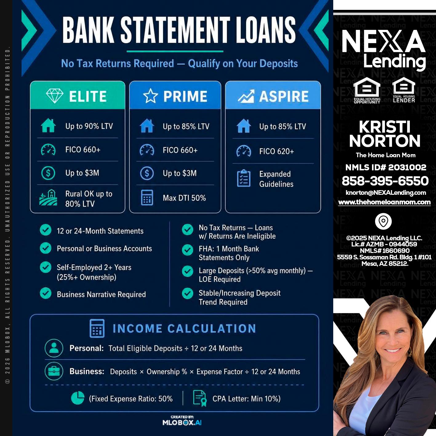 BANK STATEMENT - Kristi Norton -The Home Loan Mom