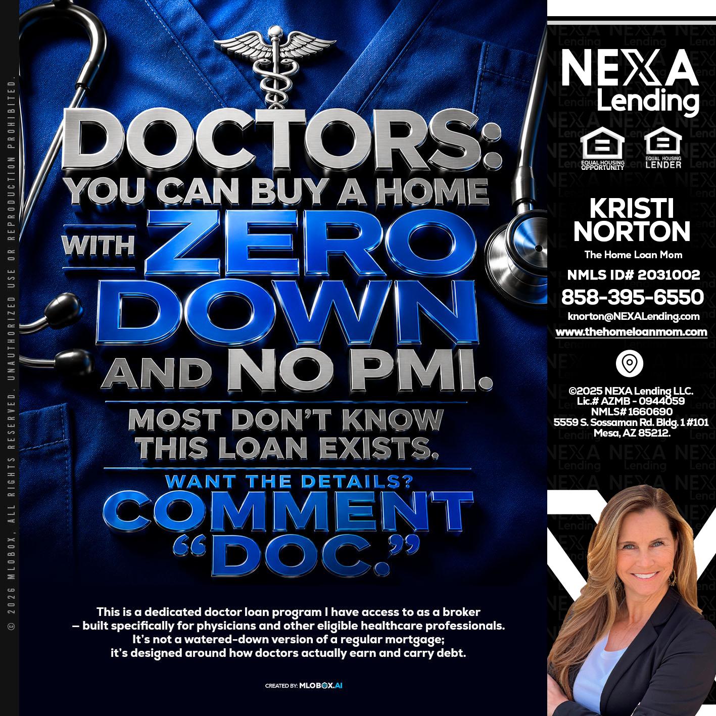 DOCTORS YOU CAN BUY - Kristi Norton -The Home Loan Mom