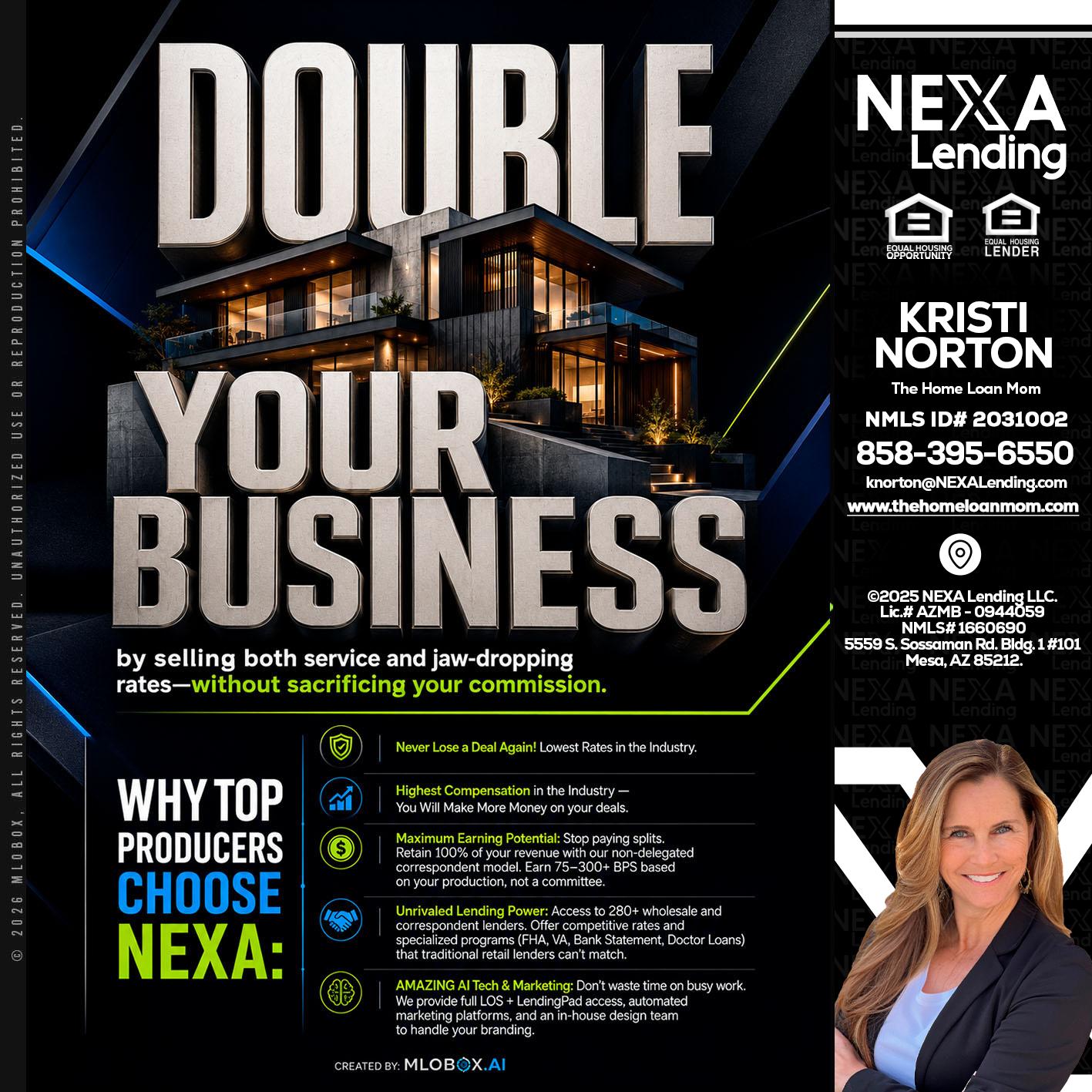 DOUBLE YOUR BUSINESS - Kristi Norton -The Home Loan Mom