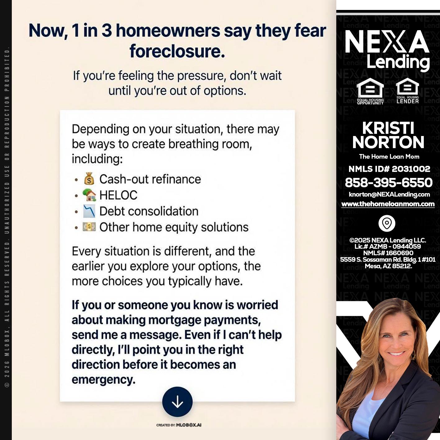 NOW, 1 IN 3 - Kristi Norton -The Home Loan Mom