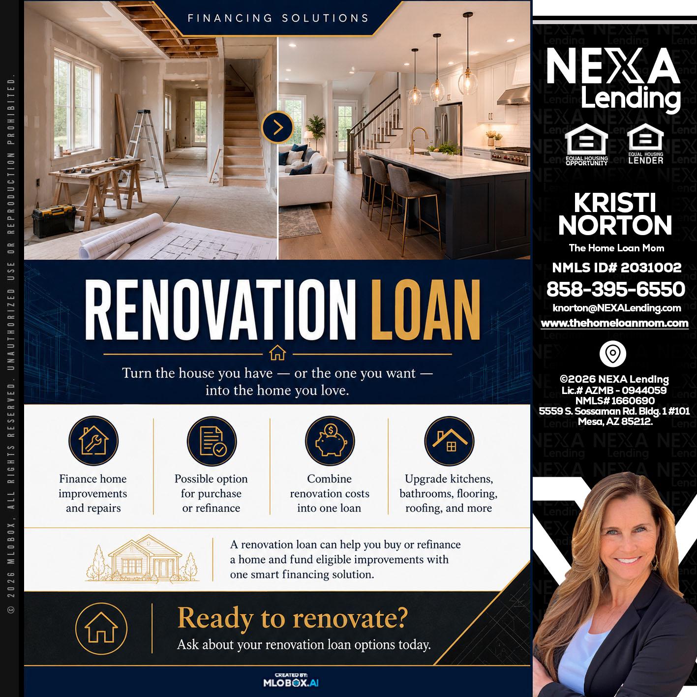 RENOVATION LOAN - Kristi Norton -The Home Loan Mom