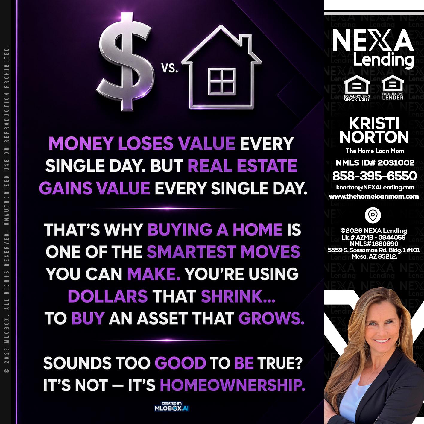 MONEY LOSES - Kristi Norton -The Home Loan Mom